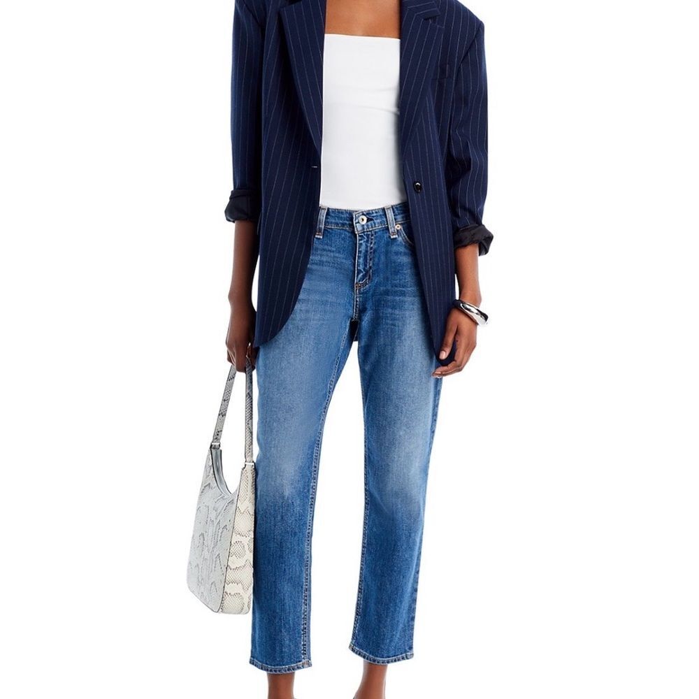 Rag & Bone Dre Low Rise Boyfriend Jeans Size 24 Medium Wash Relaxed Fit